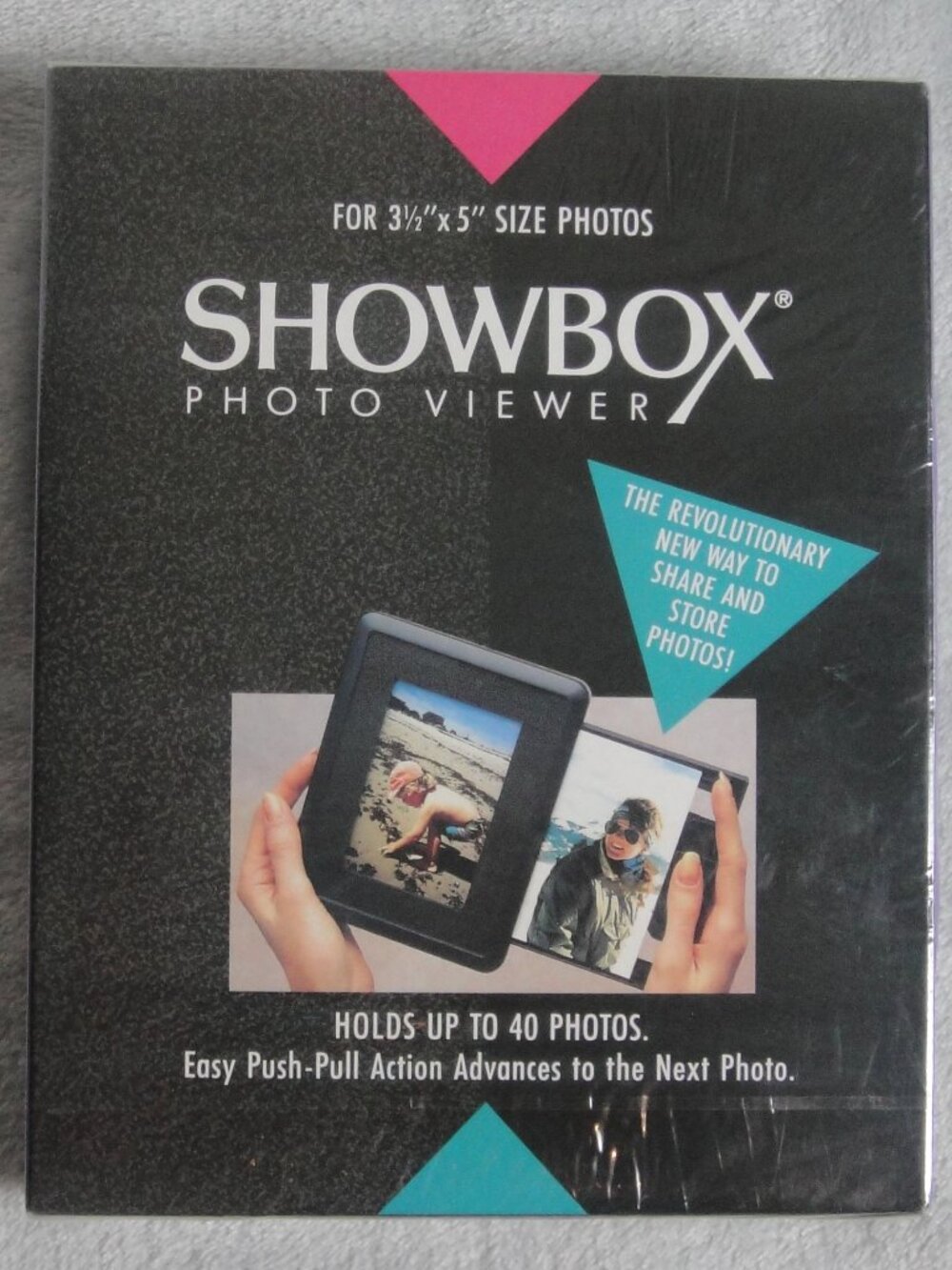 Burnes Showbox Viewer Store & Share Up to 40 3.5"x5" Photos Swiss-Made Vntg. NIB